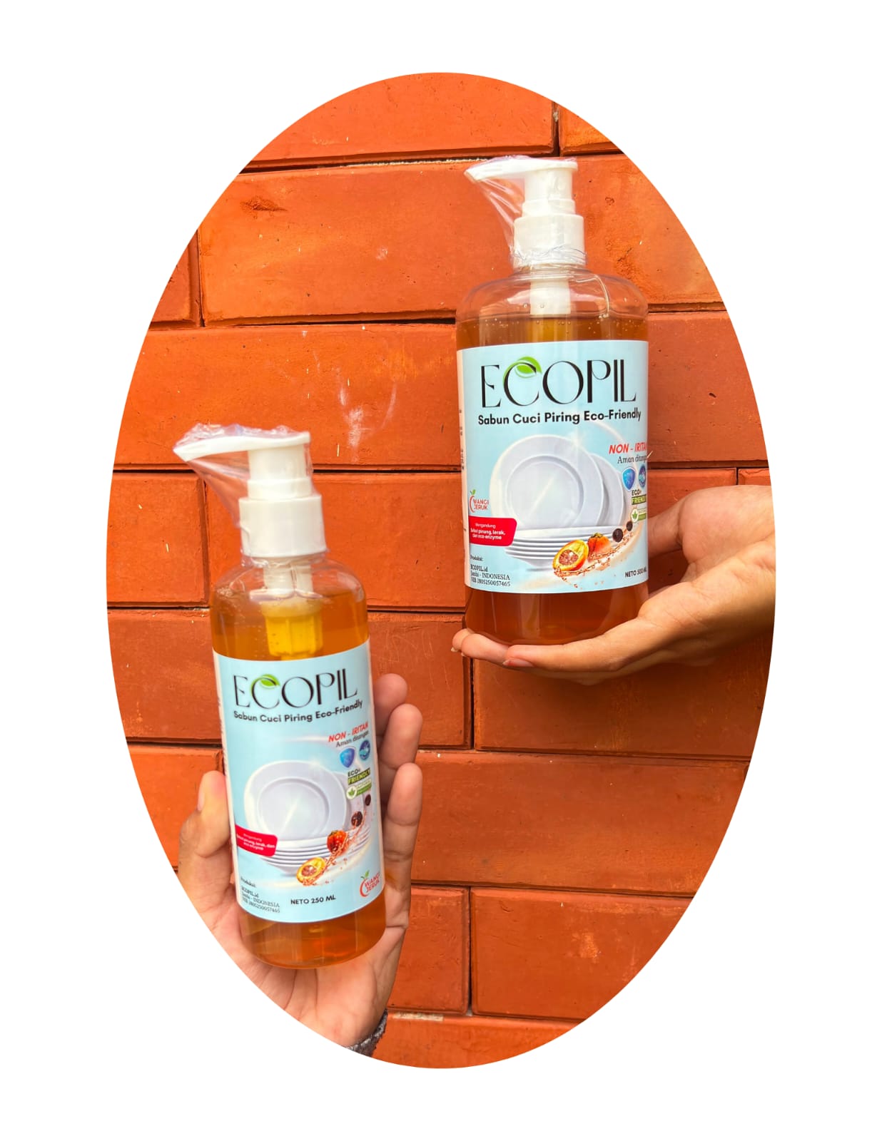 Detail kemasan botol ECOPIL